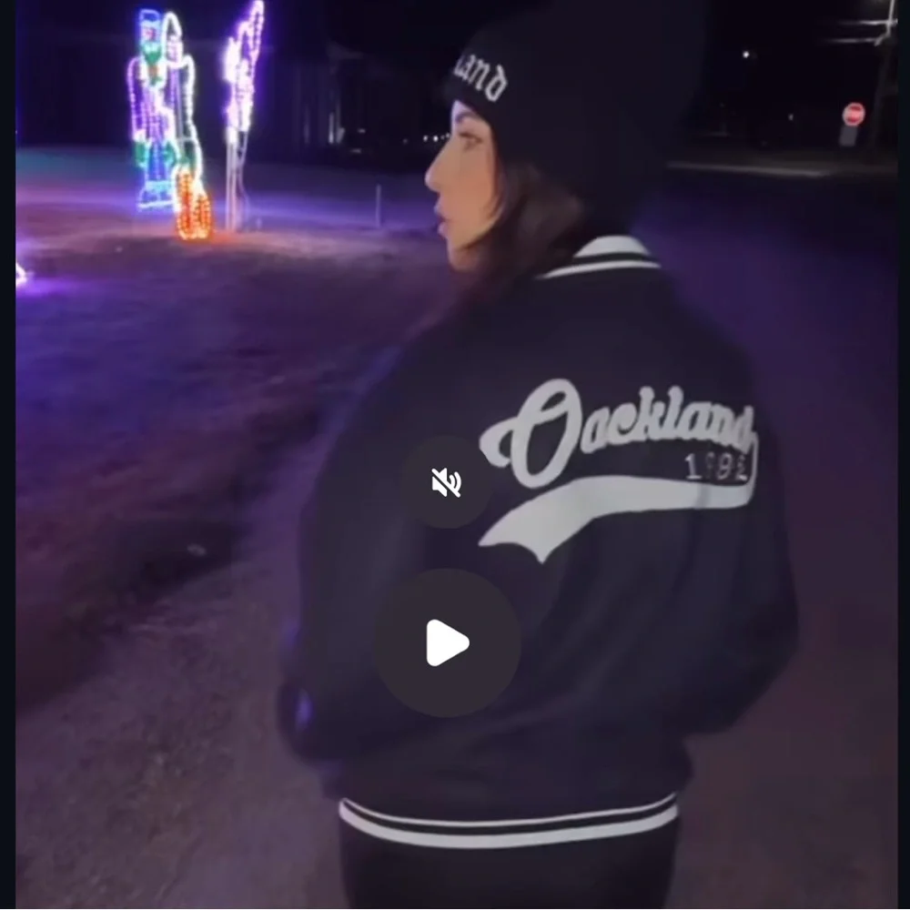 Zara Navy “A” Varsity Jacket - Picture 6 of 7